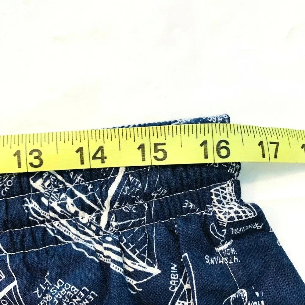 Vtg Stephen Williams Swim Trunks Board Shorts Print Mesh Brief Lined L Navy NWOT
